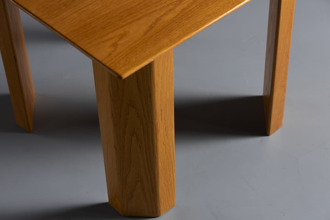 Square oak dining table, Germany, 1970s