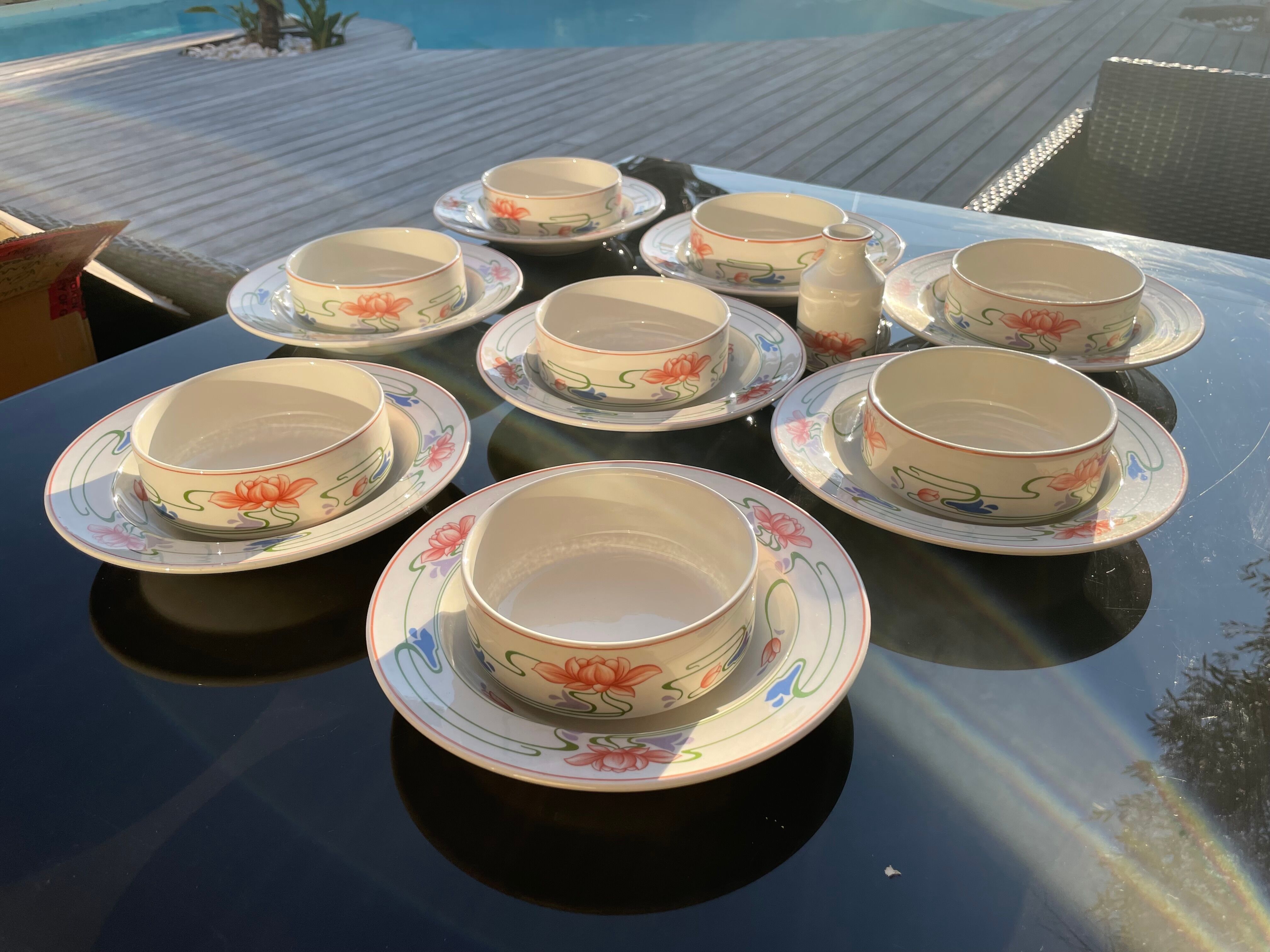 Set Hollow plates and ramekins Villeroy & Boch model FLORIDA