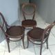 Suite of 3 chairs bistrot Thonet model heart n 28 around 1900