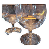 8 cut-glass balloon glasses – 1960s