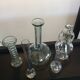 Set 5 vintage glass vases