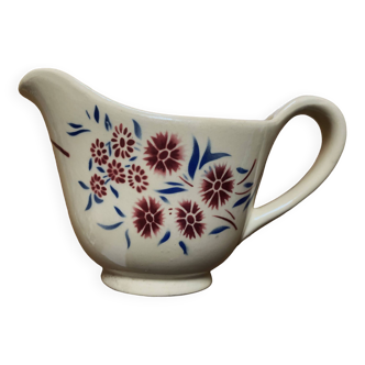 Gravy boat/milk pot stamped Badonviller 1/2 porcelain