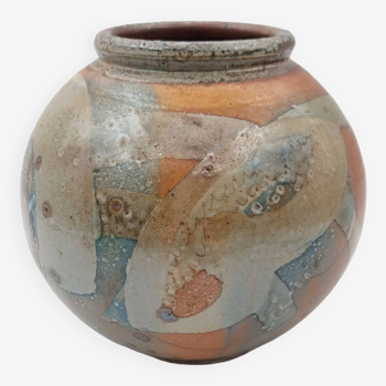 Unsigned stoneware ball vase