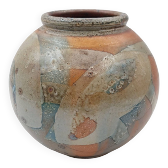 Unsigned stoneware ball vase