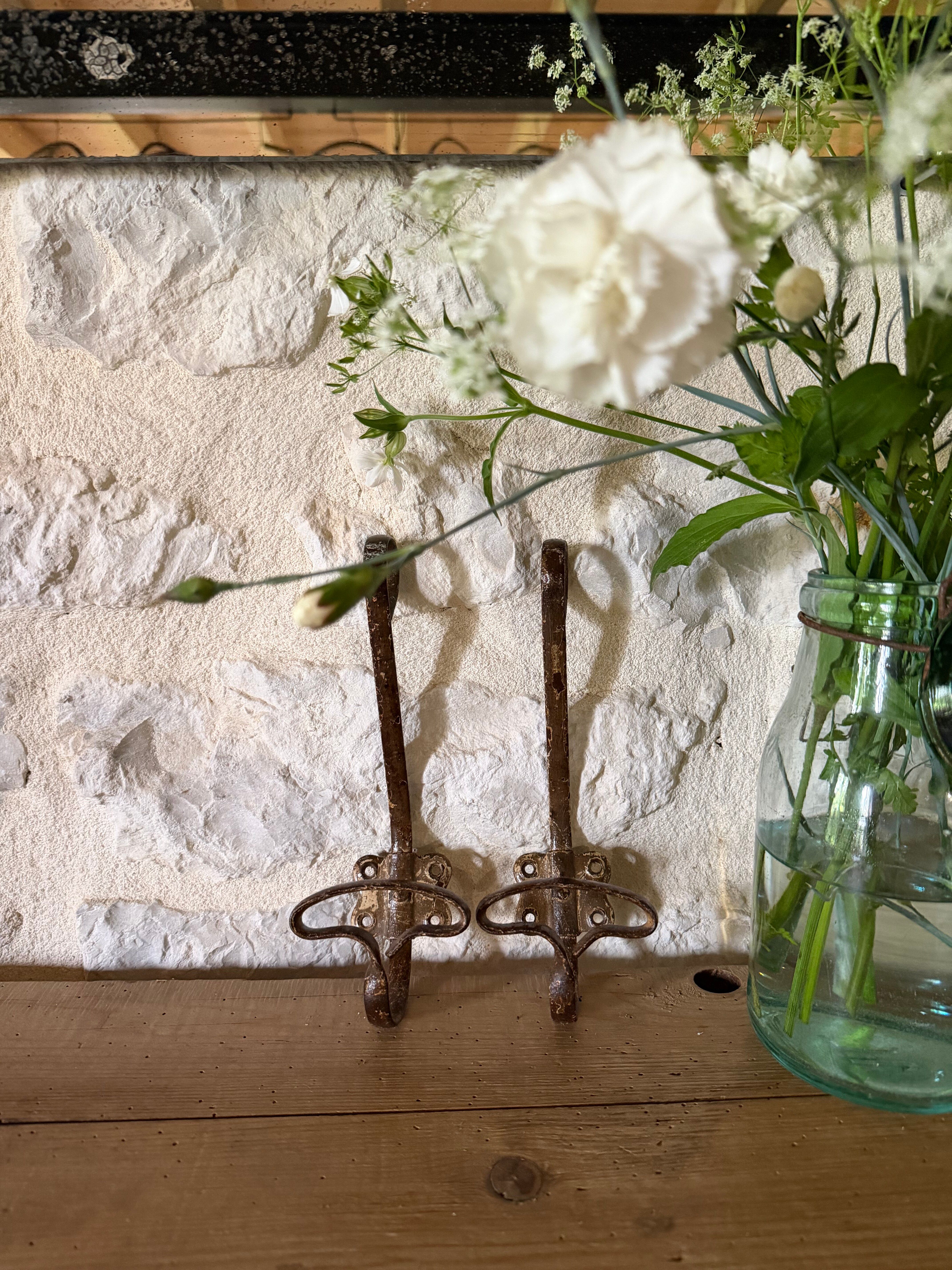 Metal coat hooks