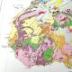 Old geological Africa map 43x43cm from 1950