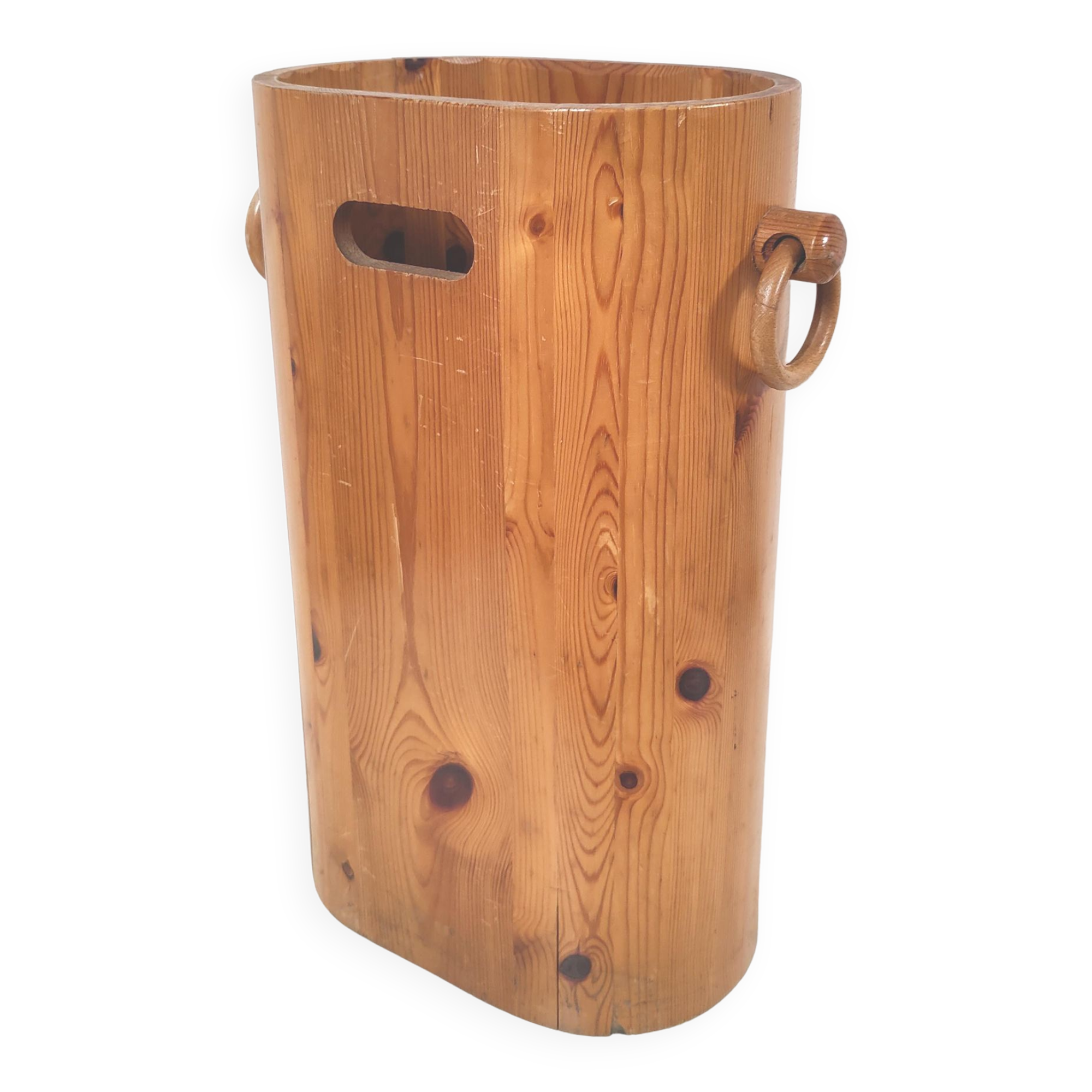 Vintage solid pine umbrella rack