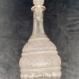 Glass decanter worked with stopper