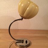 Art deco lamp molded glass and chrome, wall lamp 30s