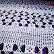 Hand crochet stitch white cotton bedspread