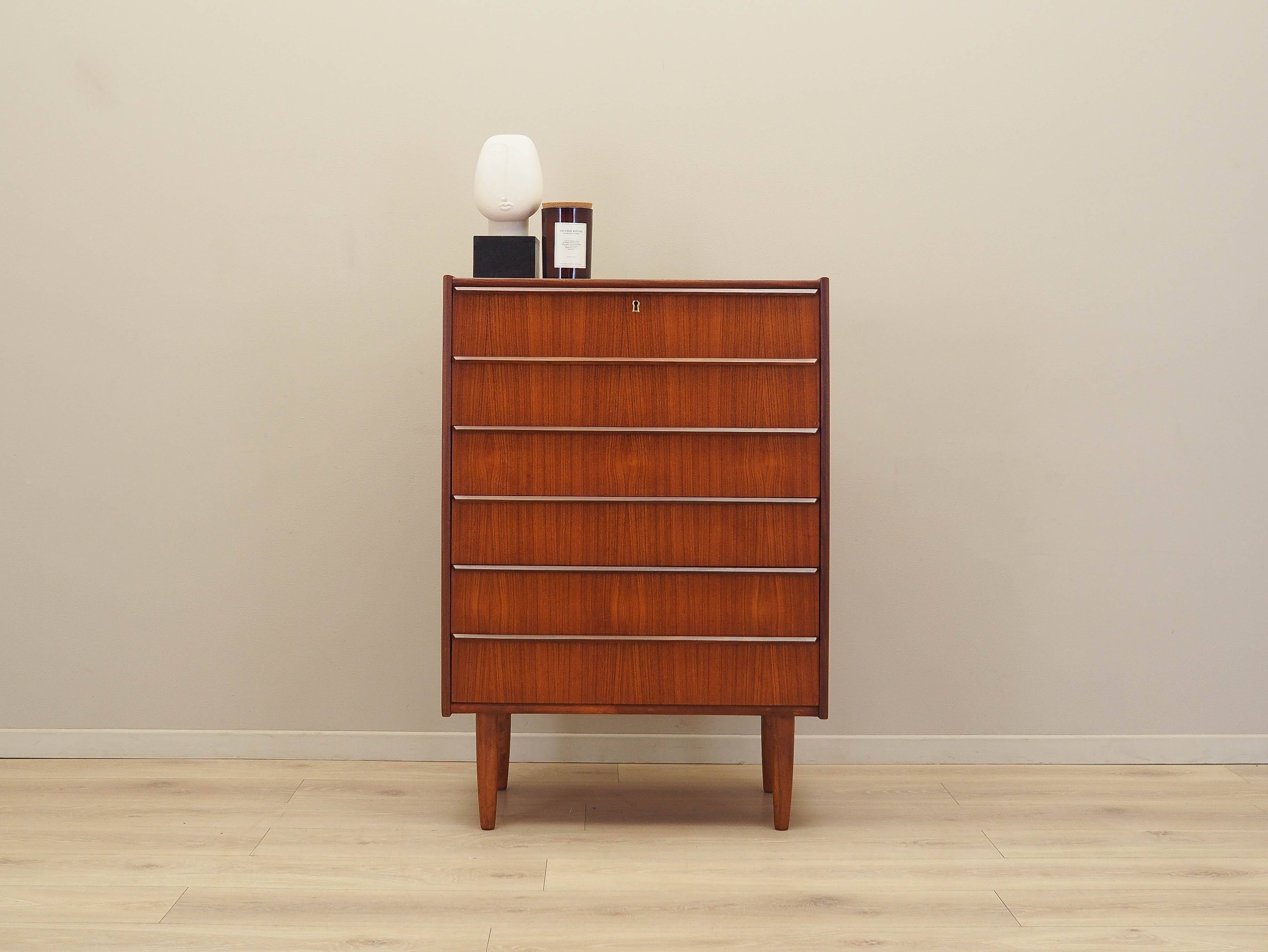Teak chest of drawers, Danish design, 1970s, production: Denmark