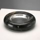 Vintage black and silver marble catchall, Italy, 1970s