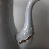 Théière Tharaud, porcelaine de Limoges, or fin