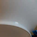 Globe 30cm en verre blanc ancien