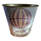 Vintage paper bin Massilly France – hot air balloon design, 1960s