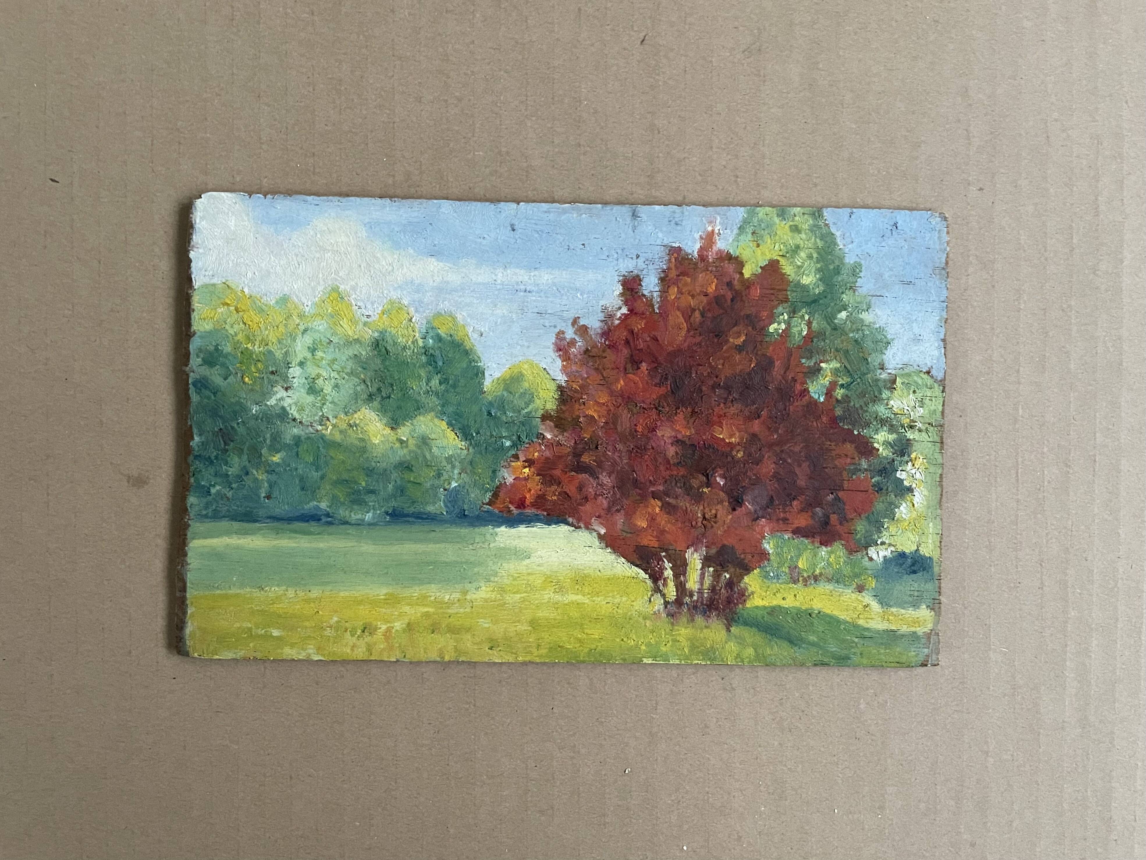 Small old oil on panel