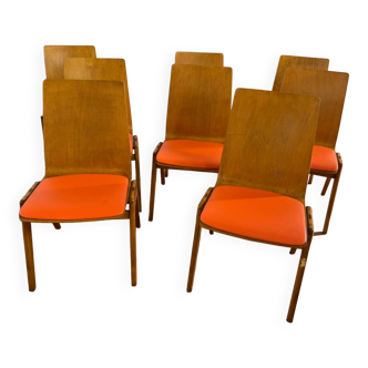 Set of 8 Scandinavian chairs