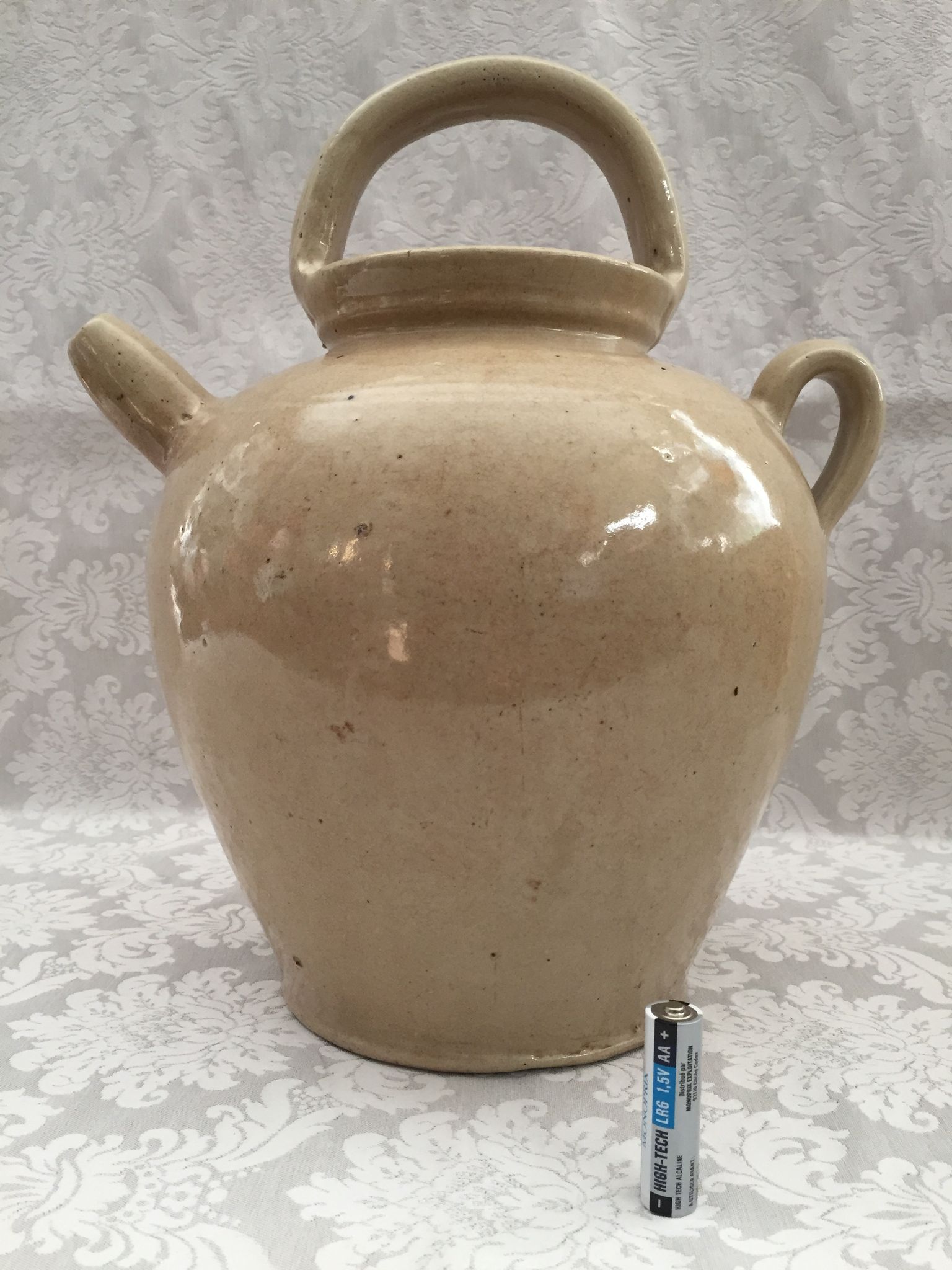 Old beaked jug gargoulette pichet chevrette terracotta