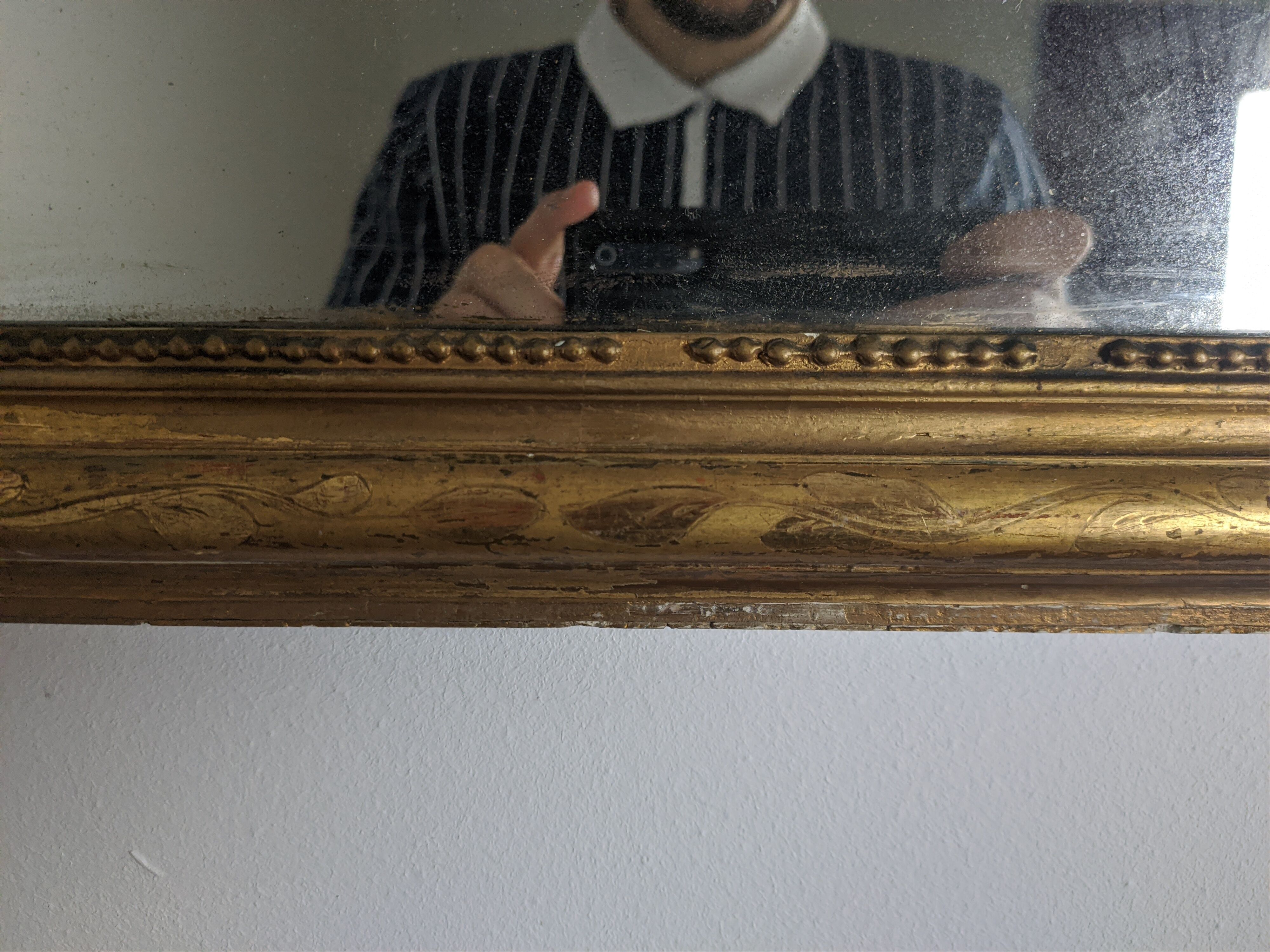 Golden ancient mirror - 60x47cm