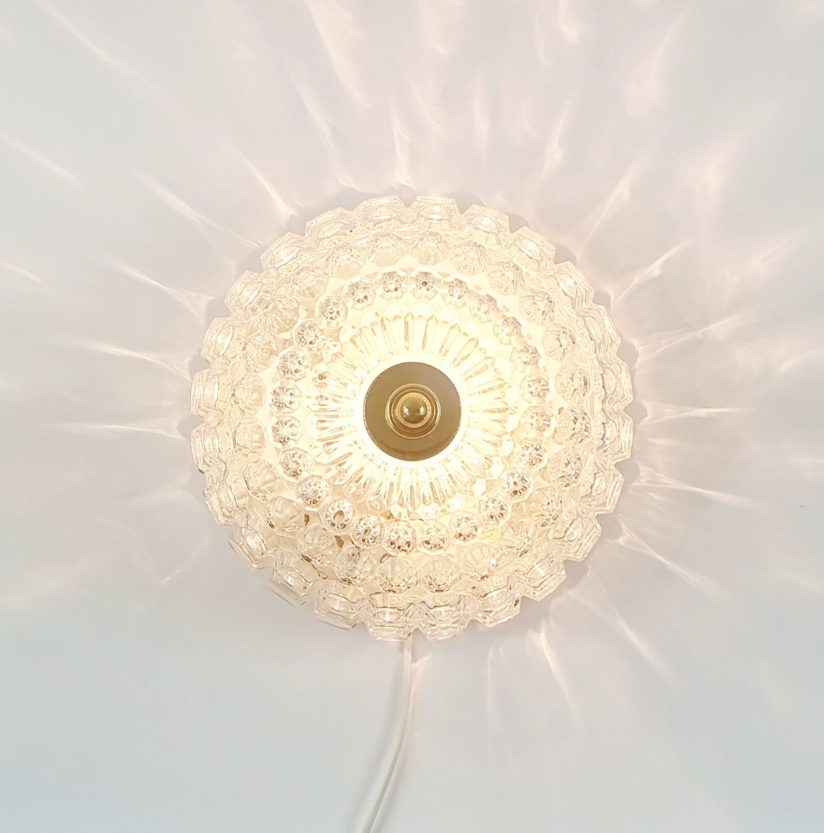 Paire d’appliques murales en verre du milieu du siècle ou de supports encastrés par Helena Tynell pour le Limbourg, Allemagne, années 1960