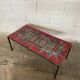 Table basse en ceramique et métal 1960 dans le goût de Roger Capron