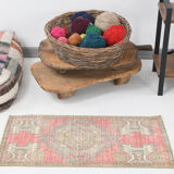 Red vintage door mat rug