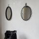 Miroir brutaliste ovale « chaine » 1950