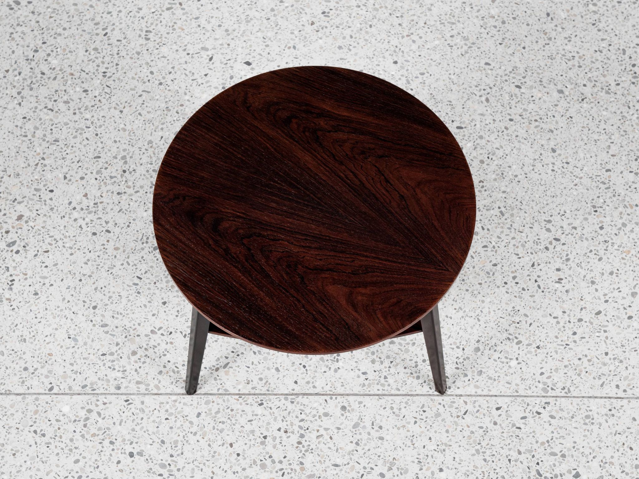 Midcentury Danish round side table in rosewood -Holger Georg Jensen - Kubus