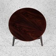 Midcentury Danish round side table in rosewood -Holger Georg Jensen - Kubus