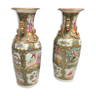 Paire de vases balustre Chine XIXème Canton