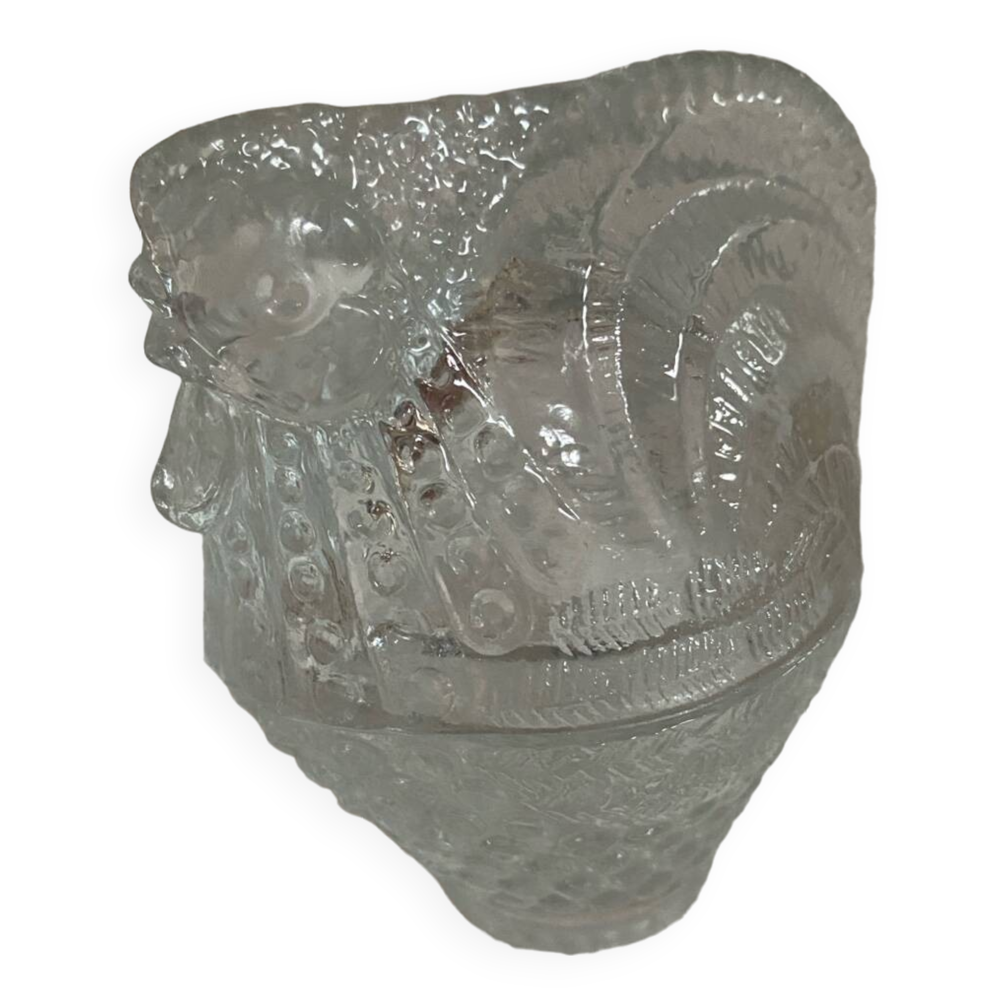 Original molded glass egg cup