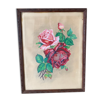 Tableau roses signe