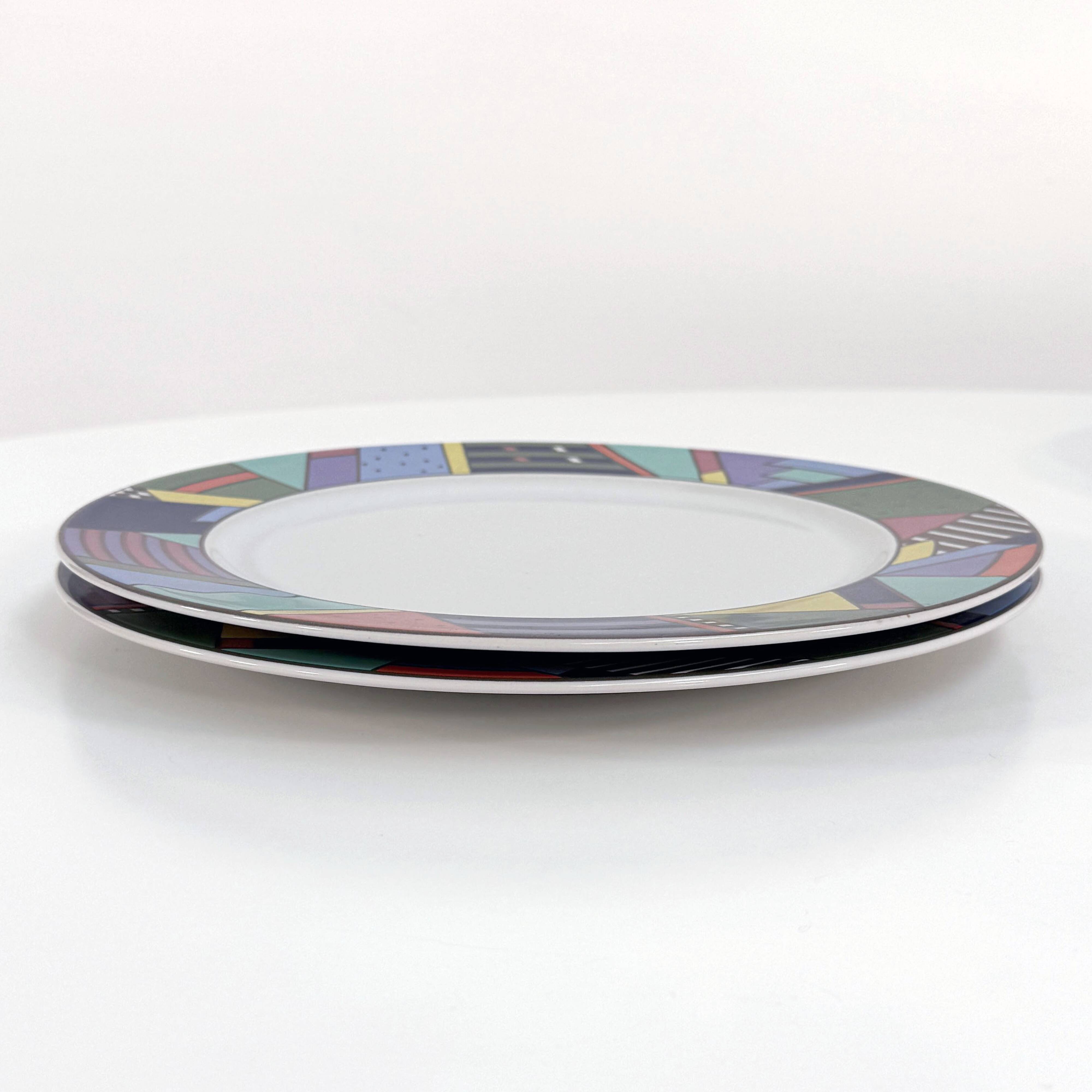 Lot de 2 assiettes à servir Metropol de Barbara Brenner pour Rosenthal, 90