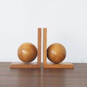 Serre-livres en bois modernes du milieu du siècle, années 1950, lot de 2