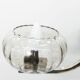 Lustre See Delmas 3 branches noir et doré verre transparent 1960