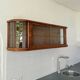 Polish Mid-Century Modern Wall Showcase Cabinet – Beveled Glass & Wood Vene