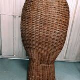 Vintage rattan wicker beach cabin Emmanuelle armchair