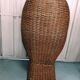 Cabine de plage osier rotin vintage fauteuil Emmanuelle