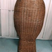 Cabine de plage osier rotin vintage fauteuil Emmanuelle
