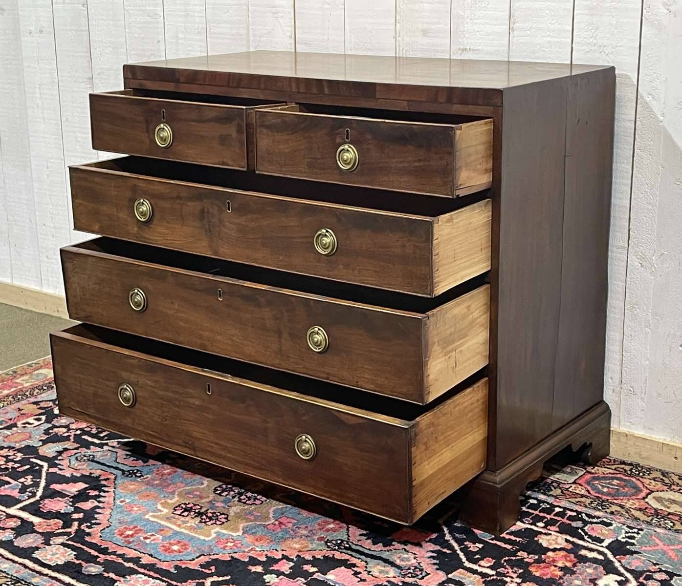 19th-century English mahogany commode