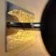 Pair of 70s glass wall lamps by Targetti Sankey