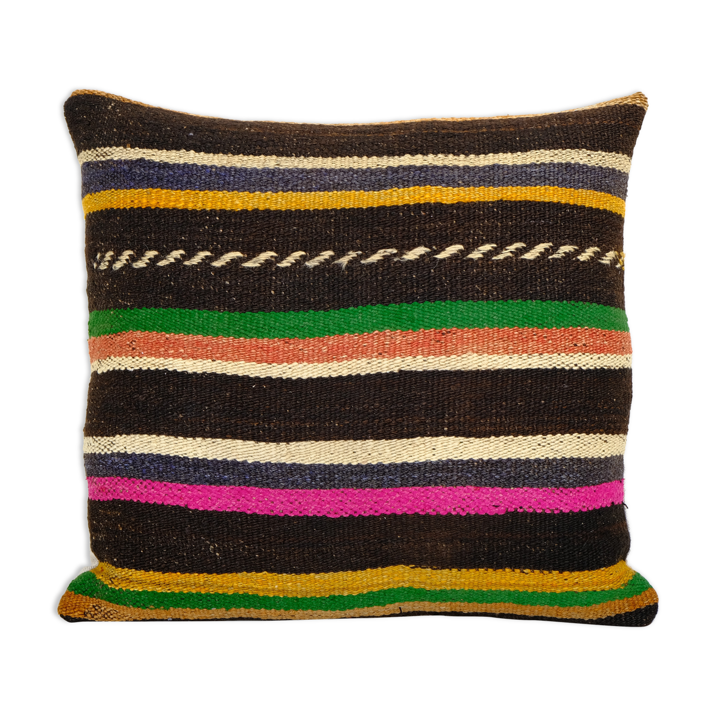 20" x 22" striped design turkish anatolian kilim square pillow cover decorative pillow home