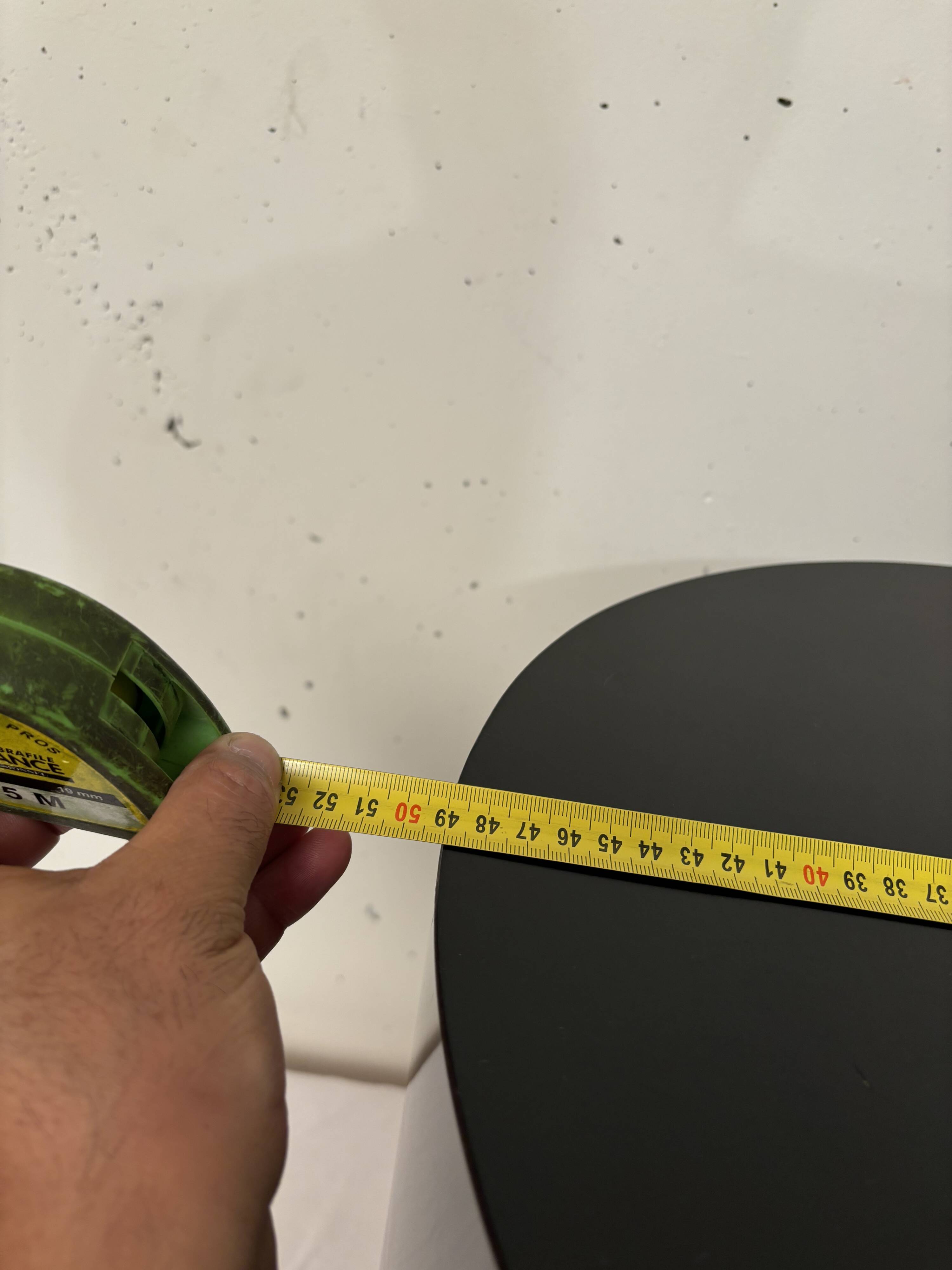 Side table, black melamine coffee table, 1970