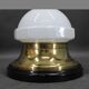 Lampe de table Sécession en laiton et verre, Tchécoslovaquie années 1920