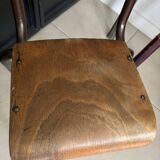 Ancienne chaise écolier enfant bois et métal