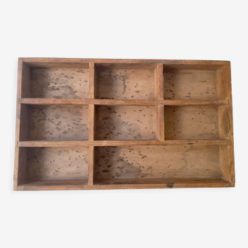 Vintage wooden box with partitions