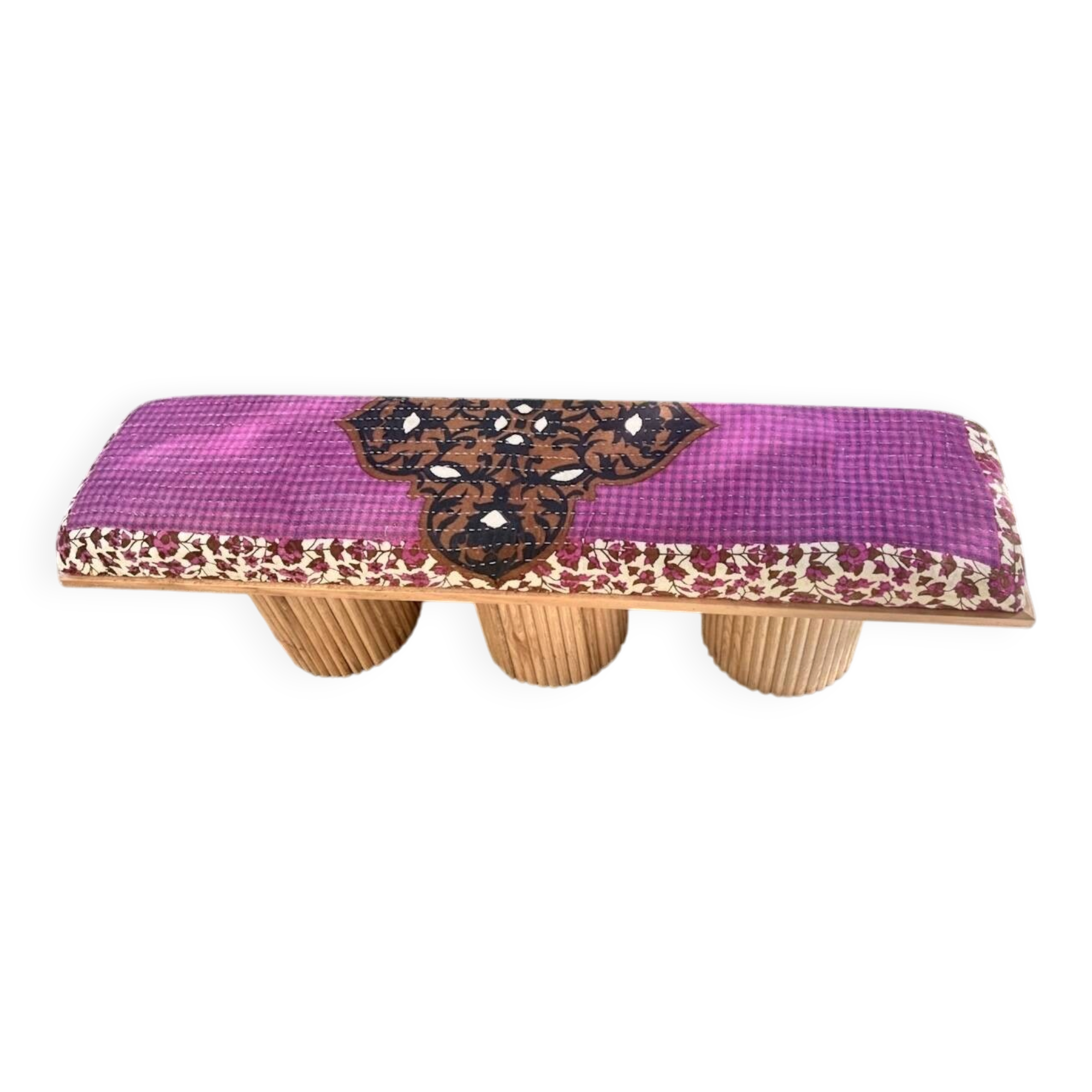 Banc structure bois - Assise Kantha