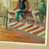 "Interior with Three People" by E. Wallin