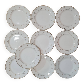 10 assiettes à dessert Sarreguemines