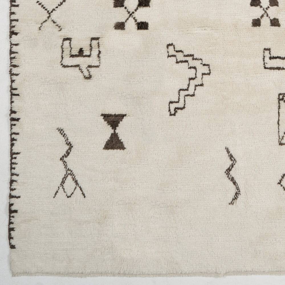 Moroccan Rug, 100% Natural Undyed Wool, Custom Options Available